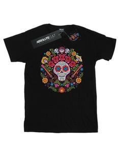 Disney meisjes Coco geborduurd katoenen T-shirt met schedelprint 12-13 zwart