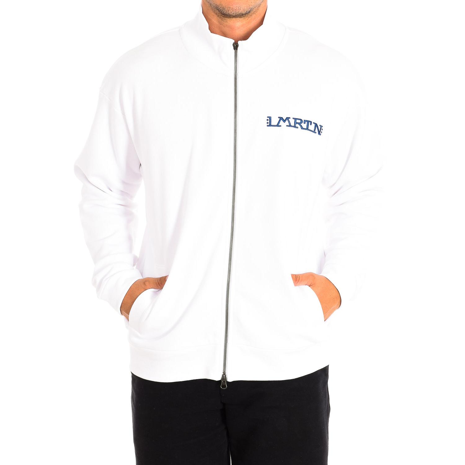 LA MARTINA Heren TMF601-FP533 Sweatshirt met rits L wit