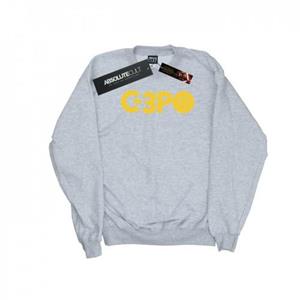Star Wars Mens The Rise Of Skywalker C-3PO Text Logo Sweatshirt L grijs