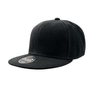 Atlantis Snap Back Flat Vizier 6 Panel Cap (Pak van 2) One Size grijs/zwart