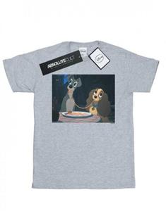 Disney Girls Lady en de Vagebond Spaghetti Slurp katoenen T-shirt 9-11 Years wit