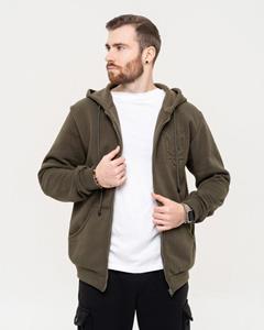 Hoodie met rits en ISSA Plus-embleem S donkergrijze kleur