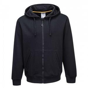 Portwest herennikkel hoodie met volledige ritssluiting M zwart