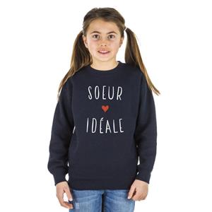 Ma Petite Tribu Sweat Enfant SŒUR IDEALE 4 ans marineblauwe kleur