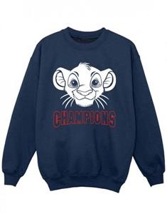 Disney Girls The Lion King Simba Face Champion-sweatshirt 12-13 zwart
