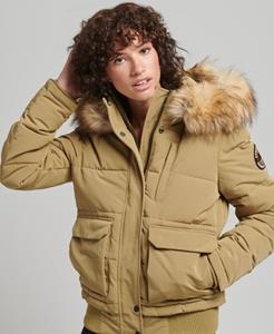 Superdry Vrouwen Everest Bomberjack met Capuchon Bruin