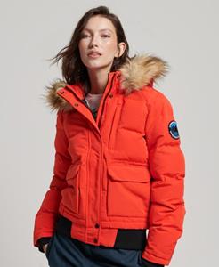 Superdry Vrouwen Everest Bomberjack met Capuchon Oranje