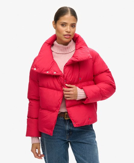 Superdry Vrouwen Korte Pufferjas Roze