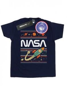 NASA jongens Fair Isle T-shirt 5-6 Years zwart