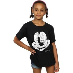Disney meisjes Mickey Mouse gezicht katoenen T-shirt 12-13 zwart