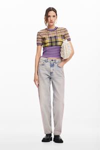Rechte jeans met glitters