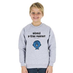 Monsieur Madame Kindersweater SORRY DAT HET PERFECT IS 2 4 ans heide grijze kleur