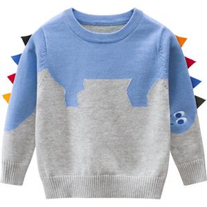 Boho berry Herfst Winter Kinderkleding Schattige Cartoon Dinosaurus Jongens Lange Mouw Trui 140cm