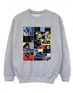 Star Wars jongens Droid Montage Sweatshirt 9-11 Years wit