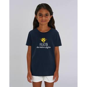 Monsieur Madame Kindershirt GELUK VAN MOEDER TOT DOCHTER IT 2 ans marineblauwe kleur