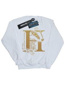 Harry Potter meisjes Huffelpuf glittersweater 12-13 wit