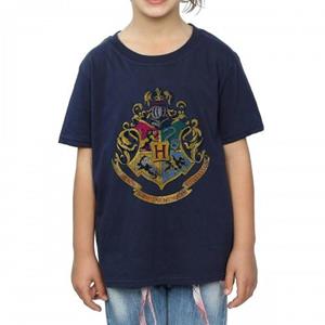 Harry Potter meisjes Zweinstein Crest katoenen T-shirt 7-8 Years wit