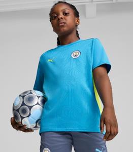 puma Manchester City FC Trainingsshirt Kids 2024-2025 Blauw Geel