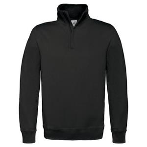 B&C Heren ID.004 katoenen sweatshirt met kwartrits 3XL rood