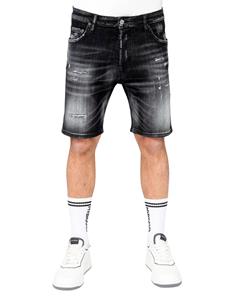My Brand Distressed Storm Denim Shorts Heren Zwart - 