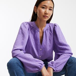 LA REDOUTE COLLECTIONS Losvallende blouse met V-hals en ballonmouwen