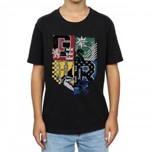 Harry Potter jongens Zweinstein huizen katoenen T-shirt 12-13 zwart