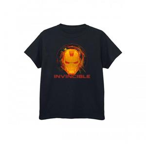 Iron Man jongens onoverwinnelijk T-shirt 7-8 Years zwart/oranje