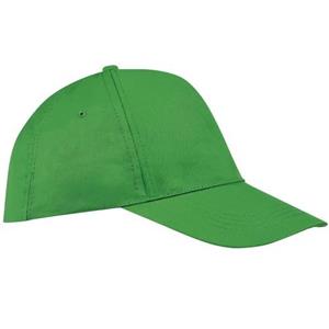 SOLS Unisex Buzz 5-paneel baseballpet ONE appelgroene kleur