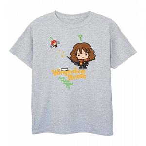 Harry Potter meisjes Wingardium Leviosa Hermelien T-shirt 5-6 Years grijs