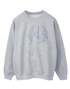 Star Wars Mens Obi-Wan Kenobi Jedi Master Balance Sweatshirt XXL wit