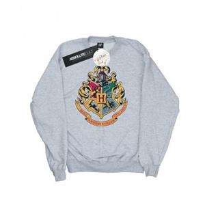 Harry Potter Mens Hogwarts Crest Gold Ink Sweatshirt L wit