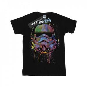 Star Wars meisjes Stormtrooper Paint Splats katoenen T-shirt 12-13 zwart