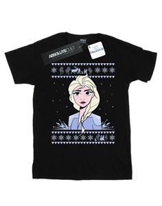 Disney meisjes Frozen 2 Elsa kerst katoenen T-shirt 12-13 zwart