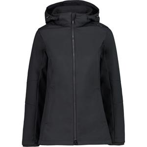 CMP - Women's Jacket Zip Hood Softshell - Softshelljack, zwart