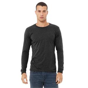 Bella + Canvas Unisex volwassen Heather CVC Jersey T-shirt met lange mouwen L donkergrijze kleur