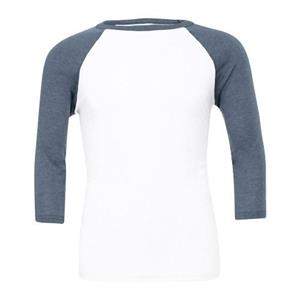 Bella + Canvas Unisex volwassen triblend honkbal T-shirt met 3/4 mouwen M
