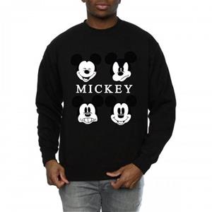 Disney Heren vier hoofden Mickey Mouse katoenen sweatshirt L zwart
