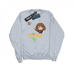 Harry Potter Mens Hermione Granger Wingardium Leviosa Junior Sweatshirt L grijs