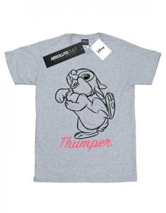 Disney meisjes Bambi Thumper lijntekening katoenen T-shirt 12-13 grijs