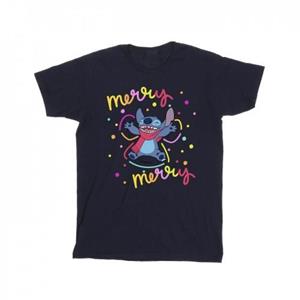 Disney Lilo & Stitch vrolijk regenboog T-shirt voor jongens 5-6 Years wit