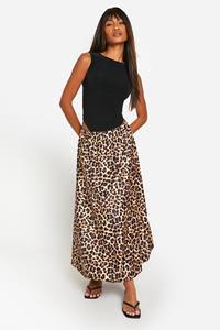 Boohoo Luipaardprint Maxi Rok Met Pofmouwen, Leopard