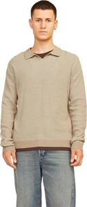 Jack & Jones Jprblabani knit split neck ls licht