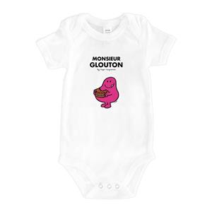 Monsieur Madame Body MONSIEUR GLOUTON 3/6 mois wit