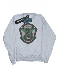 Harry Potter Mens Slytherin Crest Flat Sweatshirt L wit