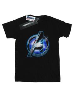 Marvel Boys Avengers Endgame gloeiend logo T-shirt 12-13 zwart