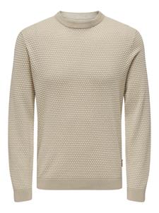 onlyandsons Only and Sons Onstapa Reg 12 Struc Ls Crew Knit N: