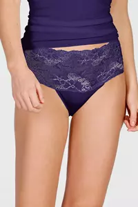 Nina von C dames taille slip kant - Biologisch katoen - Katoenen kanten dames onderbroek - ondergoed
