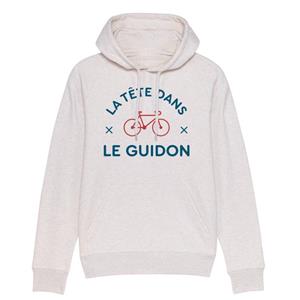 Enkr HOOFD IN HET STUUR hoodie XS vuilwit