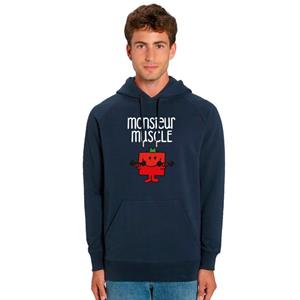 Monsieur Madame Herensweater met capuchon - MONSIEUR MUSCLE XS marineblauwe kleur