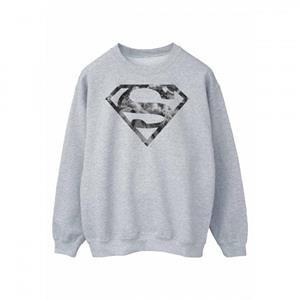 Superman Mens Marble Effect Logo Sweatshirt L grijs